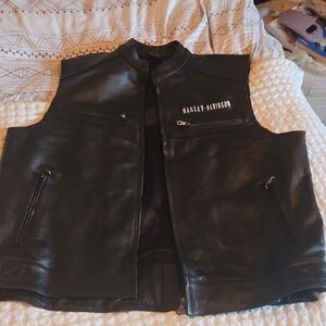 Harley-Davidson Black Leather Riding Vest